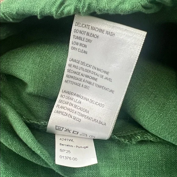 NWT NATION LTD Lucia Tie Waist Pants In Green. Size M - Picture 13 of 13